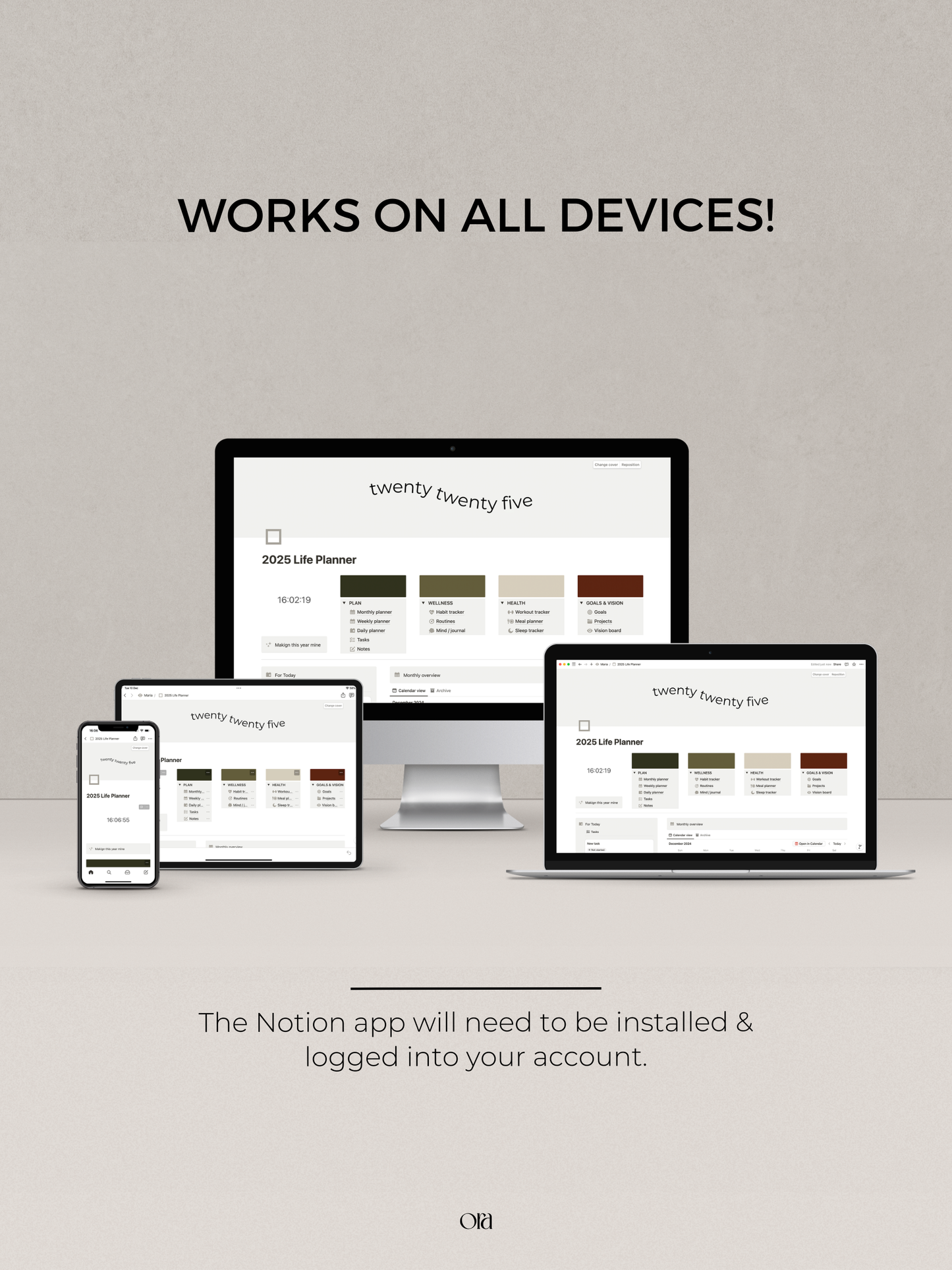 2025 LIFE PLANNER | TEMPLATE MADE FOR NOTION