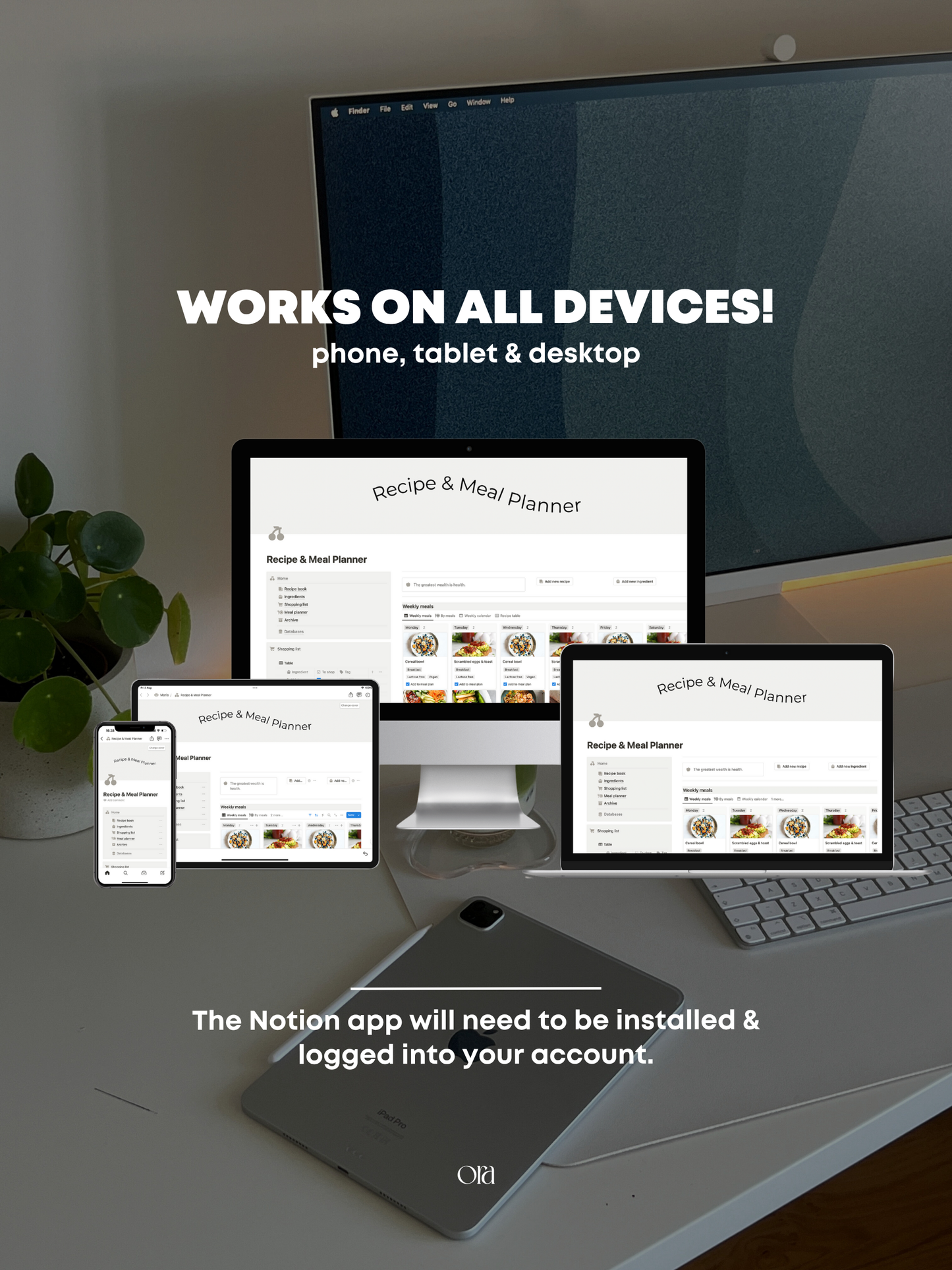 RECIPE & MEAL PLANNER | TEMPLATE MADE FOR NOTION