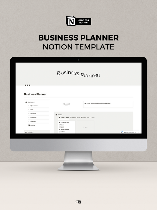 BUSINESS PLANNER | TEMPLATE MADE FOR NOTION