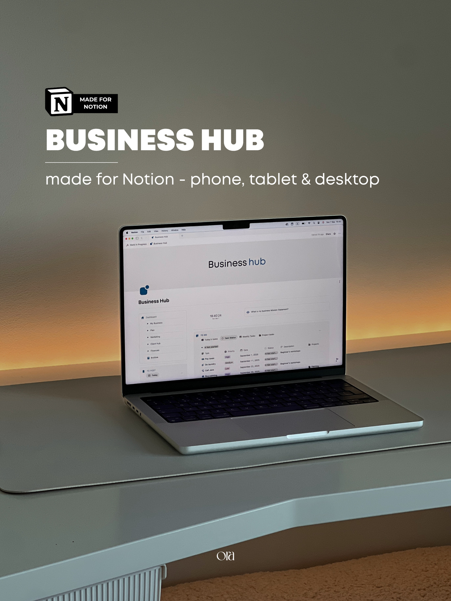 BUSINESS HUB | TEMPLATE MADE FOR NOTION