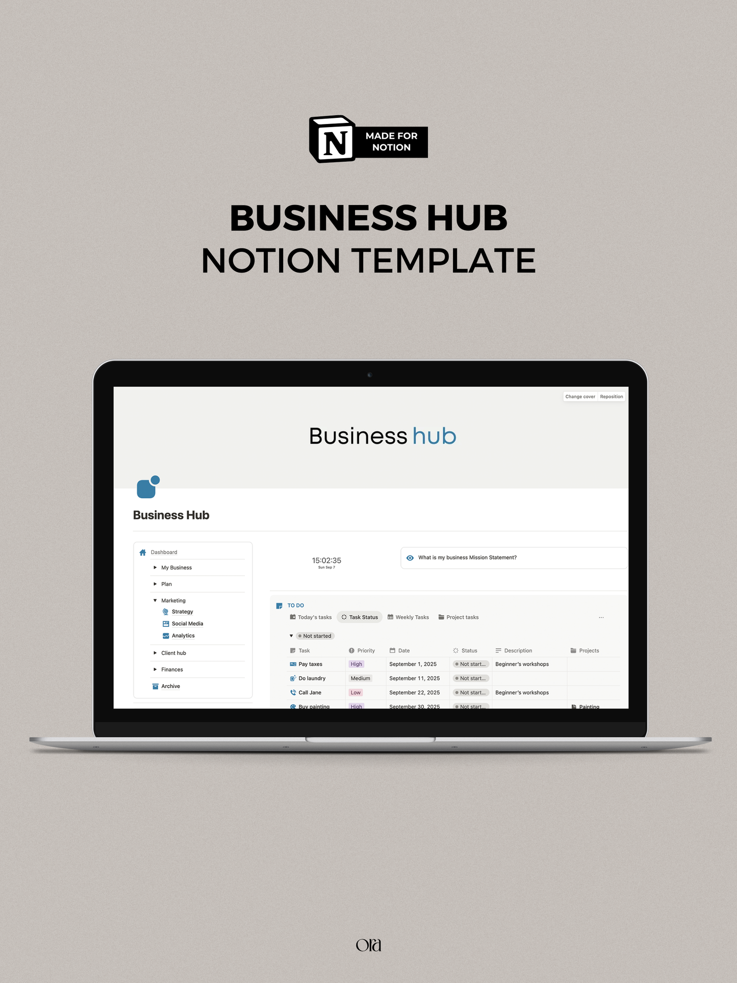 BUSINESS HUB | TEMPLATE MADE FOR NOTION