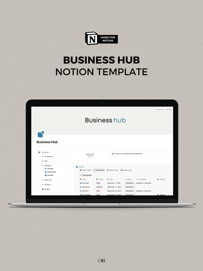 BUSINESS HUB | TEMPLATE MADE FOR NOTION