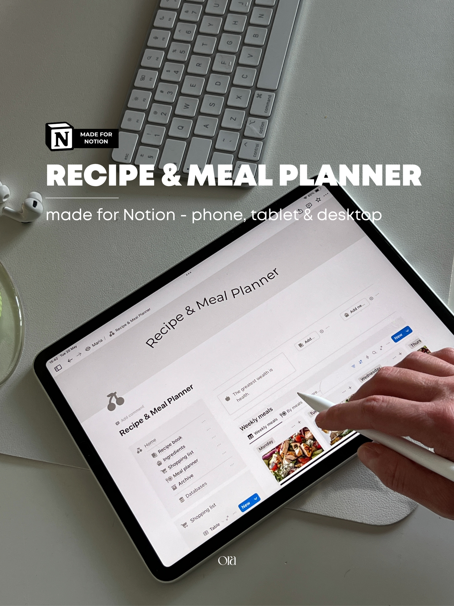 RECIPE & MEAL PLANNER | TEMPLATE MADE FOR NOTION