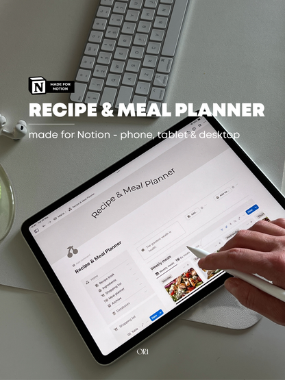 RECIPE & MEAL PLANNER | TEMPLATE MADE FOR NOTION