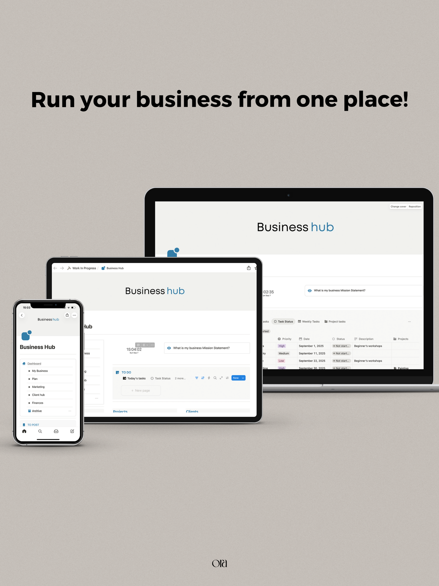 BUSINESS HUB | TEMPLATE MADE FOR NOTION