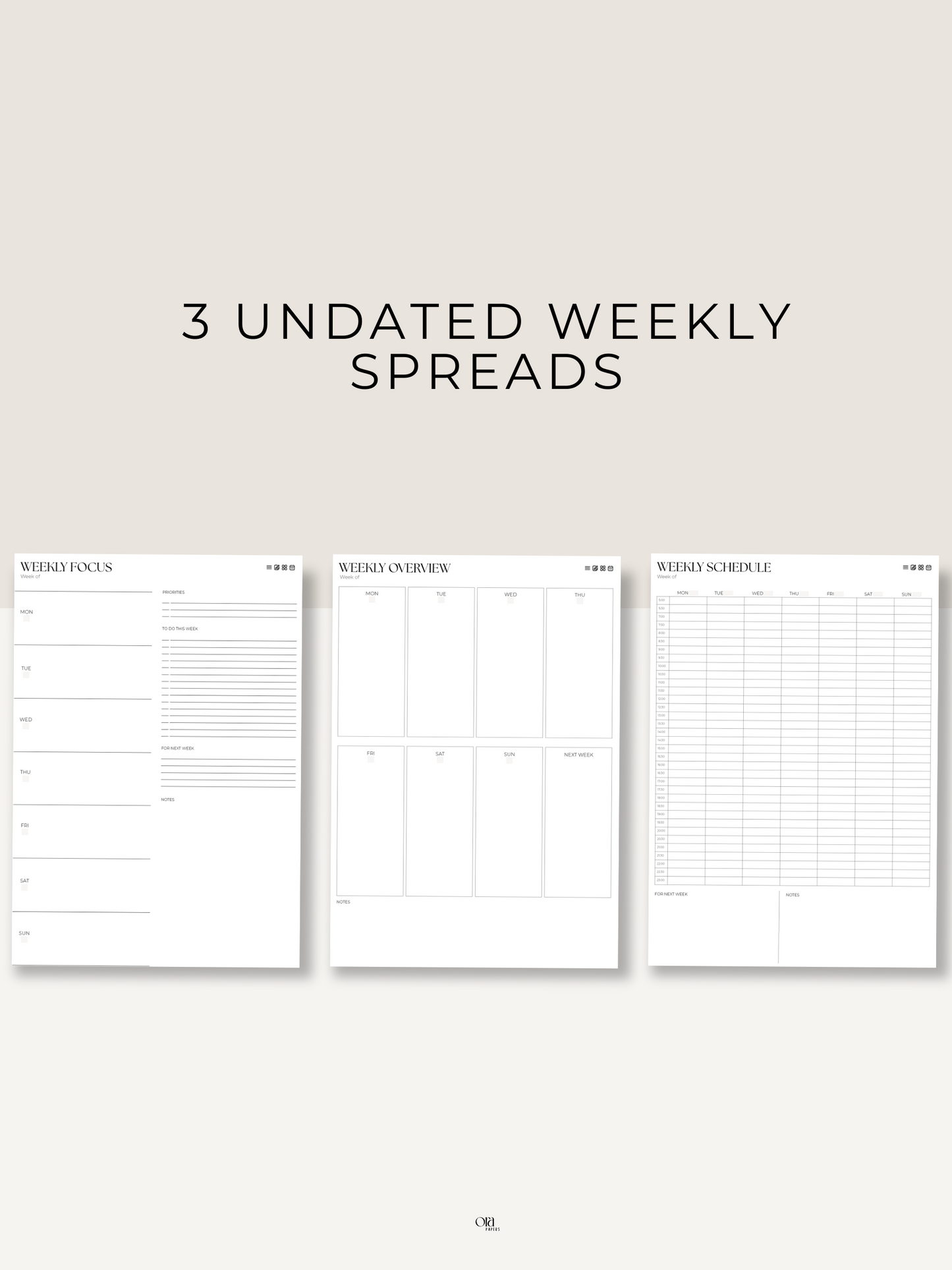 WEEKLY DIGITAL PLANNER | UNDATED