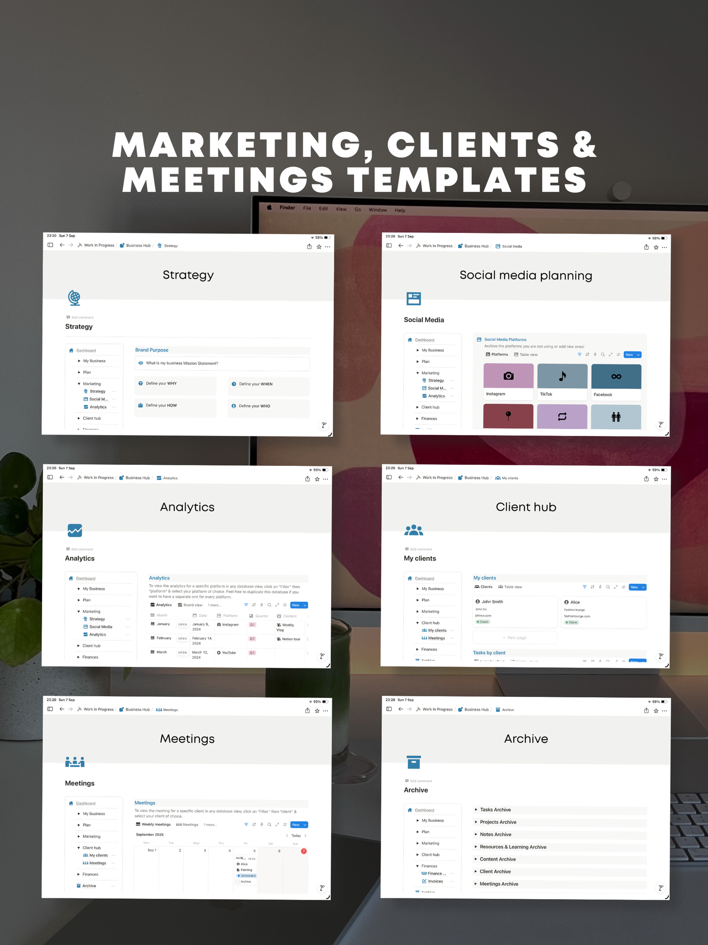 BUSINESS HUB | TEMPLATE MADE FOR NOTION
