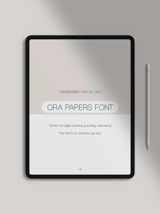 REGULAR HANDWRITTEN FONT | ORA PAPERS FONT